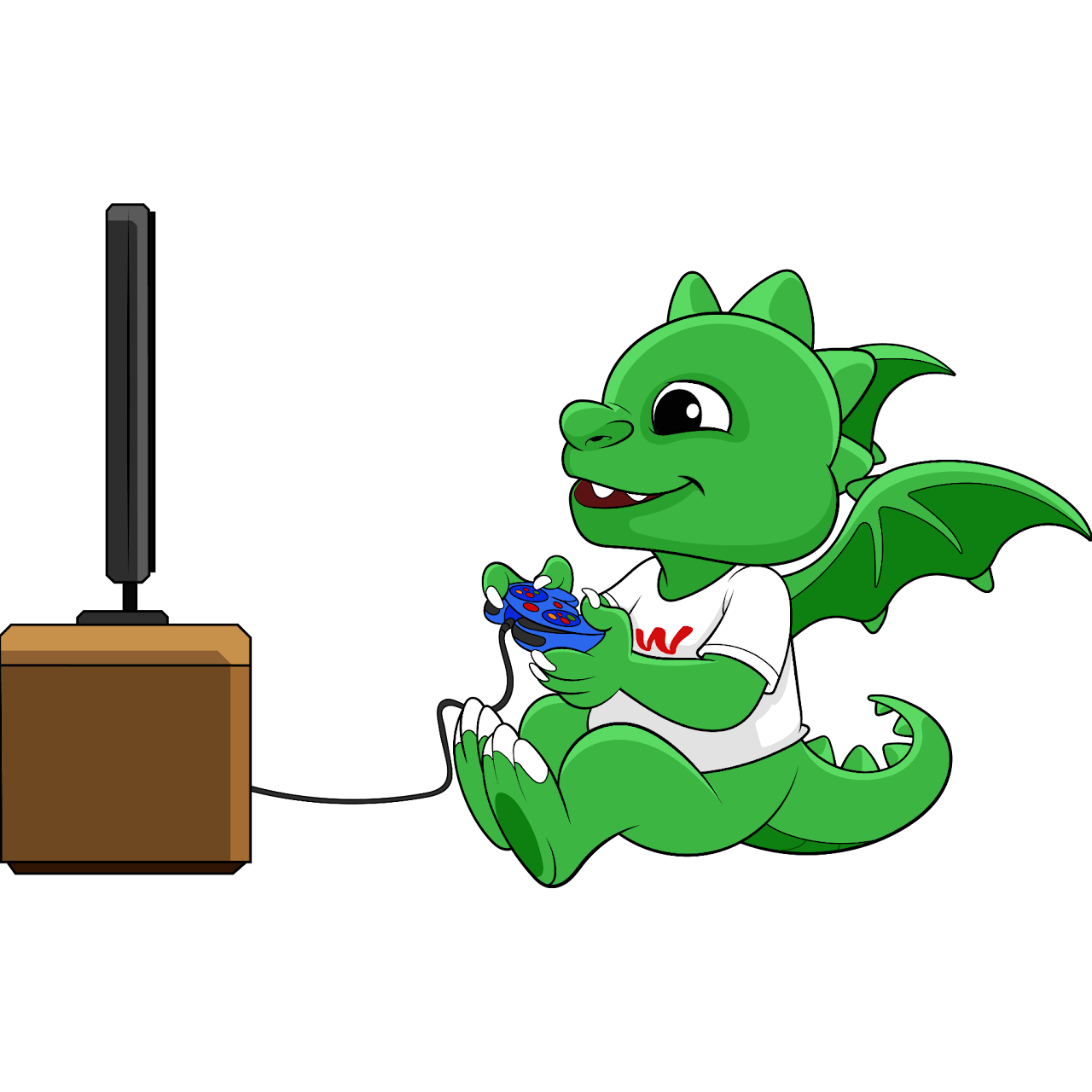 Wordzilla playing a game